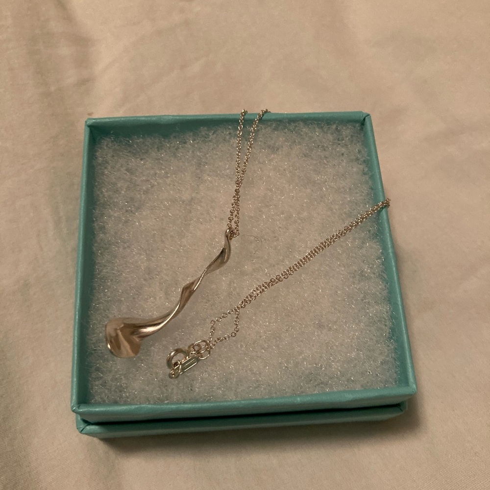 NWOT Tiffany’s Frank Gehry Orchid Spiral Pendant